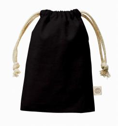 オーガニックコットンガゼット巾着(S) ブラックの商品画像