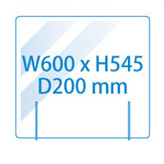 飛沫防止アクリルボード・M-2(W600xH545)の商品画像