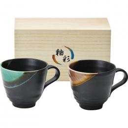 釉彩 マグペア(木箱入)の商品画像