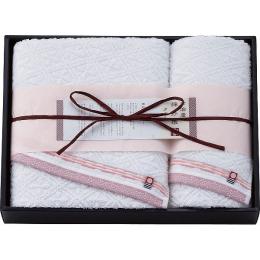 今治綿紗織 バス・フェイスタオルセット　ピンクの商品画像