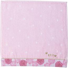 アーヴェーヴェー 婦人タオルハンカチ　グラデ×蝶ピンクの商品画像