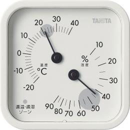 タニタ 温湿度計　アイボリーの商品画像