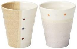 美濃焼 ドットペイントペアフリーカップの商品画像